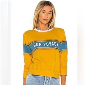 MOTHER Yellow Bon Voyage The 3/4 Sleeve Koozie Sweatshirt Sweatshirt L
